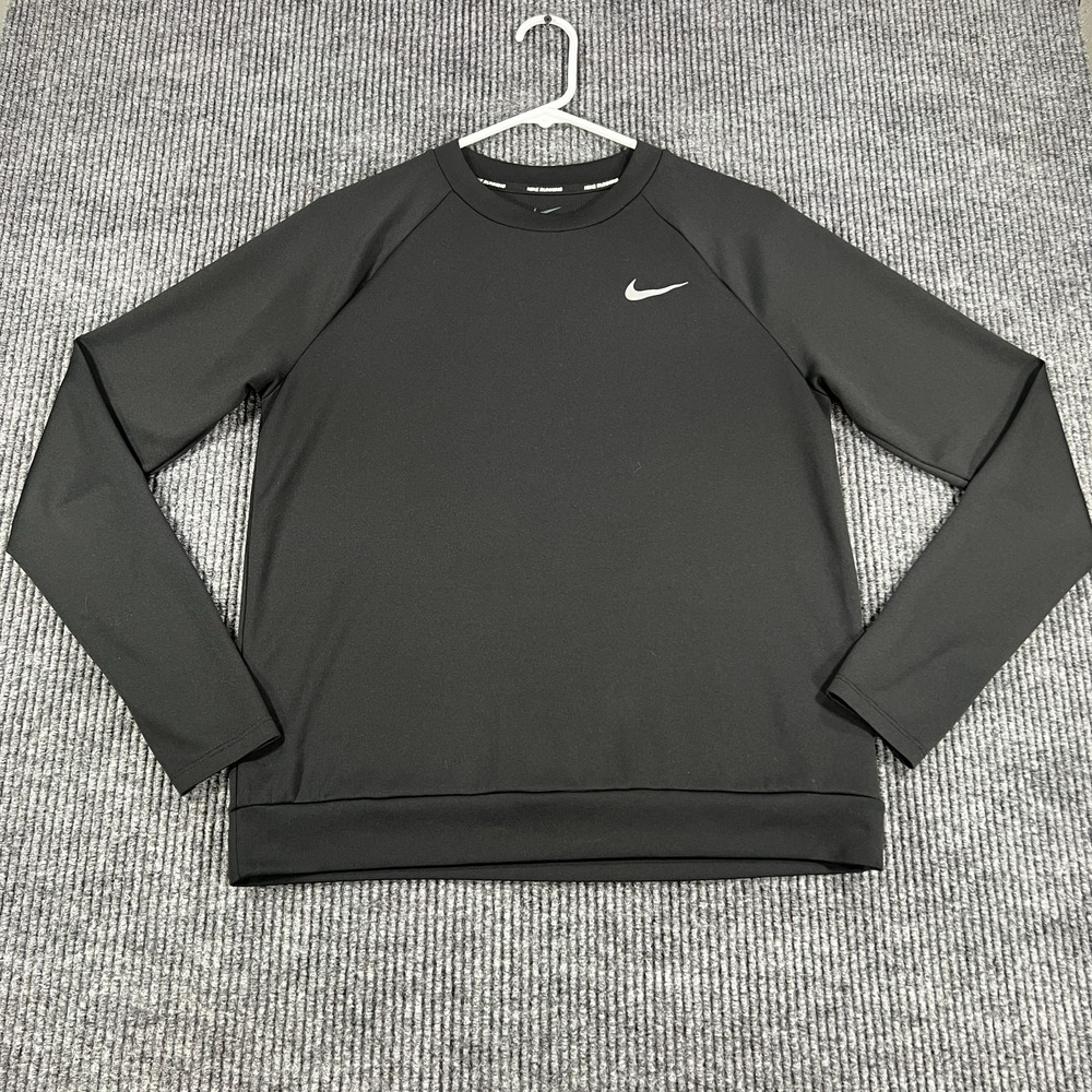 Nike Running Shirt Womens Small Black Long Sleeve Crew Casual Workout Active